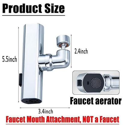 3 in 1 360 Waterfall Kitchen Faucet, Touch Faucet, Extender for Kitchen Sink