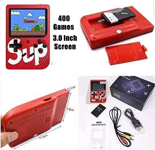 400 in 1 Video Games Portable, Led Screen and USB Rechargeable, Handheld Console, Classic Retro Game Box Toy for Kids Boys & Girls (Multi Color)