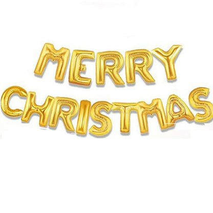 Combo of Merry Christmas Gold Letter Balloon (Pack of 1)